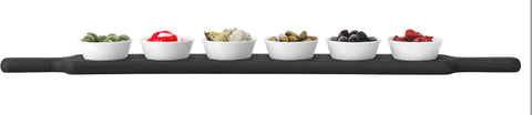 Paddle Tapasset met Serveerplank Set van 6 Stuks