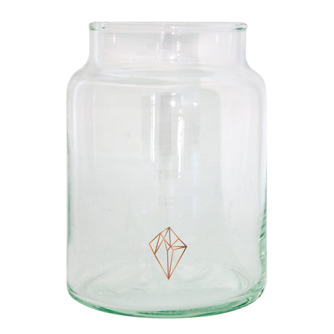 Drinken Waterglas M Handgemaakt 10/14 Copper Diamonds